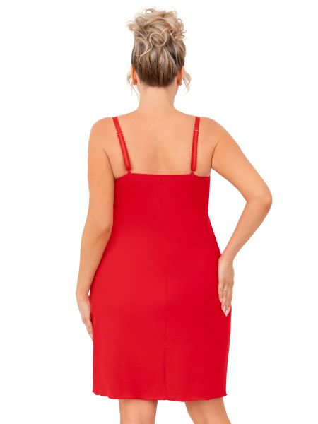 Seksowna koszula nocna plus size - Sylvia czerwona plus size - 3