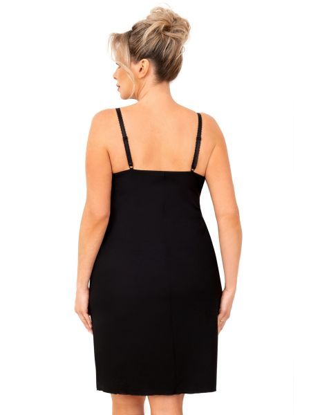 Seksowna koszula nocna plus size - Sylvia czarna plus size - 2