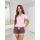 Women's lace pajamas - Daphne short pink