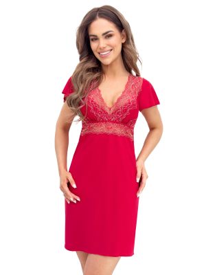 Women's nightgown with sleeve - Victoria wine