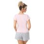 Piżama damska krótki rękaw - Bunny short róż - 5