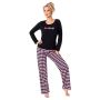 Piżama bawełniana w kratę - Sleep long black - 2