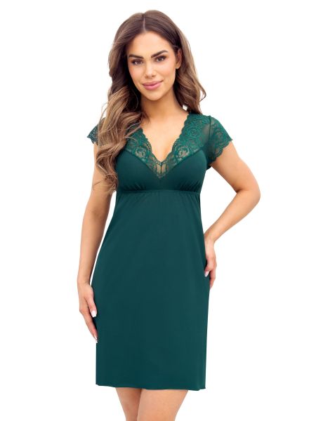Koszulka elegancka z koronką - Ivana zielona - 2