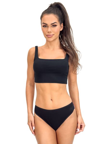 Brazyliany damskie czarne z koronką - 260 - 3