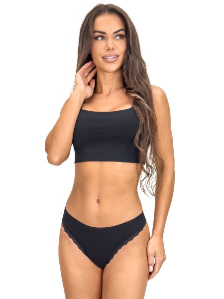 Brazyliany damskie bawełniane - 253 czarne