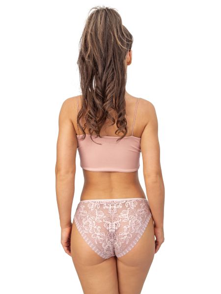Figi średni stan z koronką - 233 różowe - 3