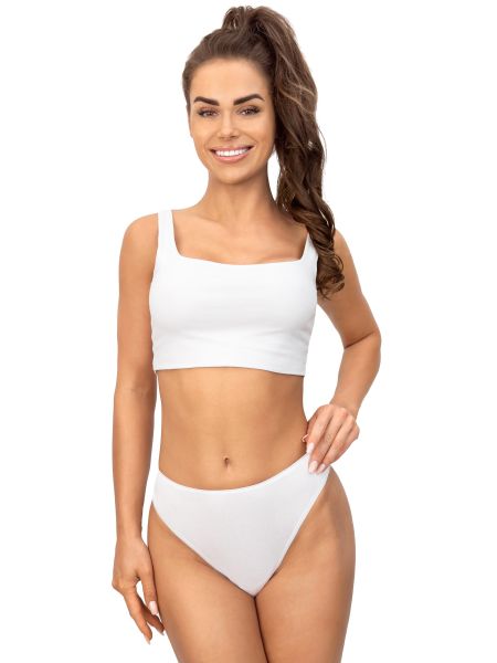 Brazyliany z koronką - 220 białe - 2