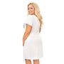 Koszula nocna ekri z koronką - Angela plus size - 4