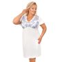 Koszula nocna ekri z koronką - Angela plus size - 3