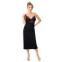 Elegancka, długa koszula nocna - Jasmine long czarna - 3