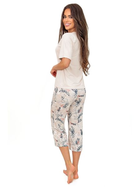 Piżama damska ze spodniami długości 3/4 - Goya 3/4 - 3