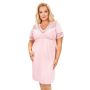 Koszula nocna plus size - Linda plus size pudrowy róż - 3