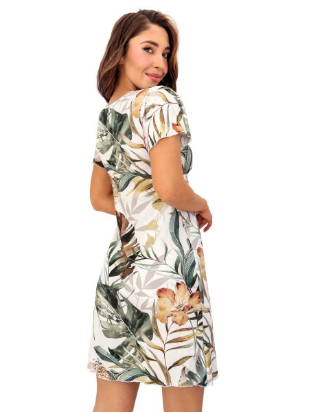 Elegancka koszula nocna w kwiaty - Olivia - 3