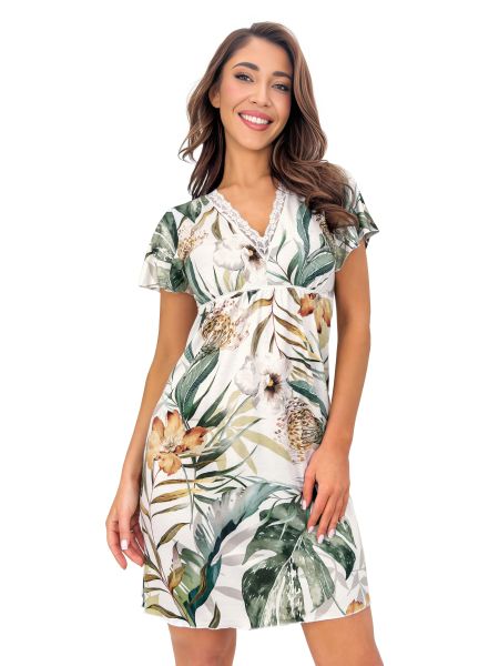 Elegancka koszula nocna w kwiaty - Olivia - 2