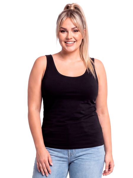 102 czarny plus size podkoszulek - 2
