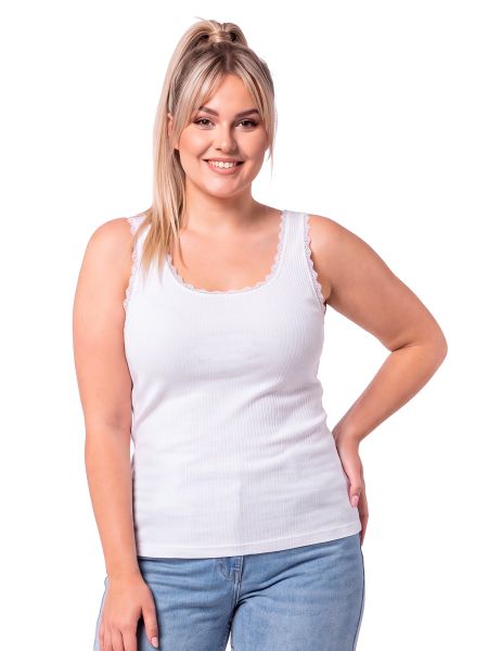 109 biały plus size podkoszulek - 2