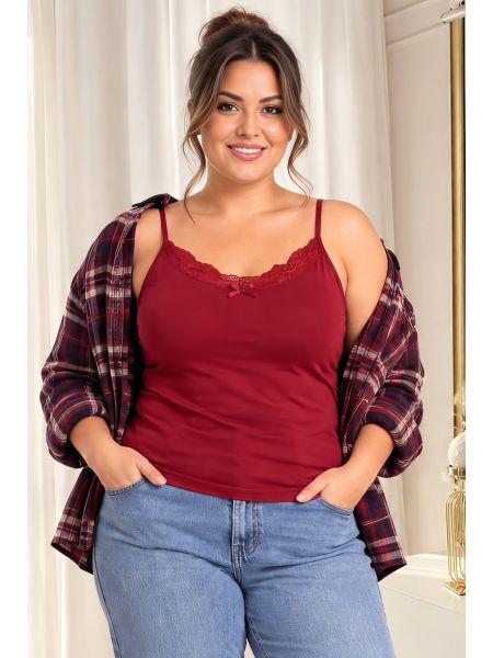 106 bordowy plus size podkoszulek