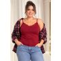 106 bordowy plus size podkoszulek - 2