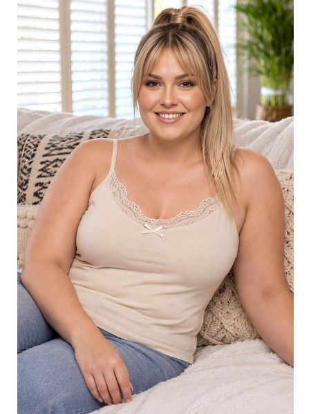 106 beżowy plus size podkoszulek
