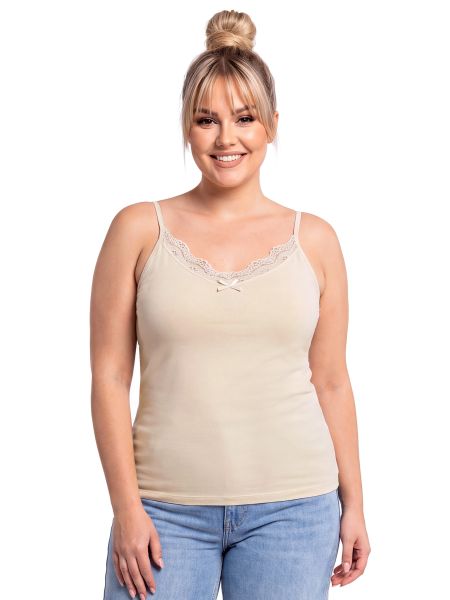 106 beżowy plus size podkoszulek - 2