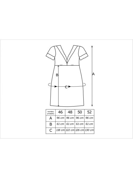 Czarna koszula nocna plus size z koronką - Hana - 4