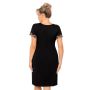 Czarna koszula nocna plus size z koronką - Hana - 3
